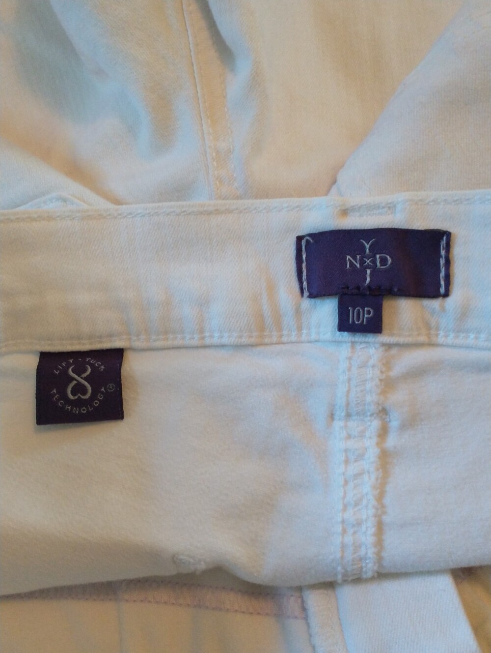 NYDJ White Womens Stretch Classic Preppy Trouser Denim Shorts 10P - Picture 6 of 11